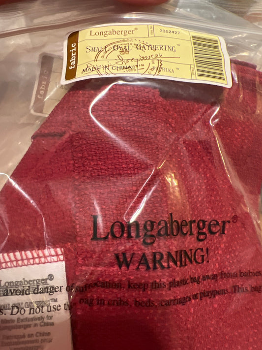 Longaberger small oval gathering liner in paprika