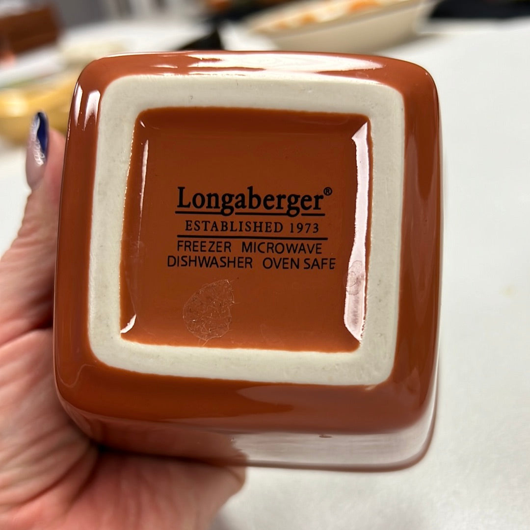 Longaberger small square dish in spice