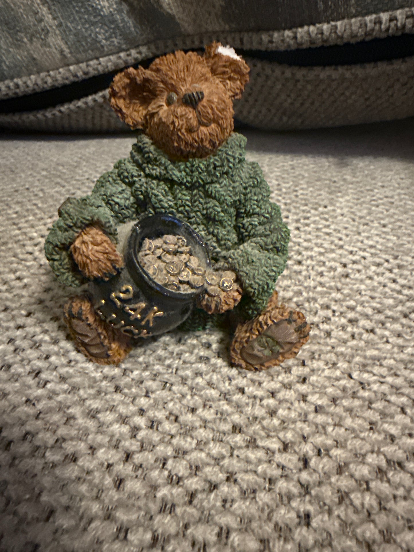 Boyd’s 24K luck bear (ear is chipped)