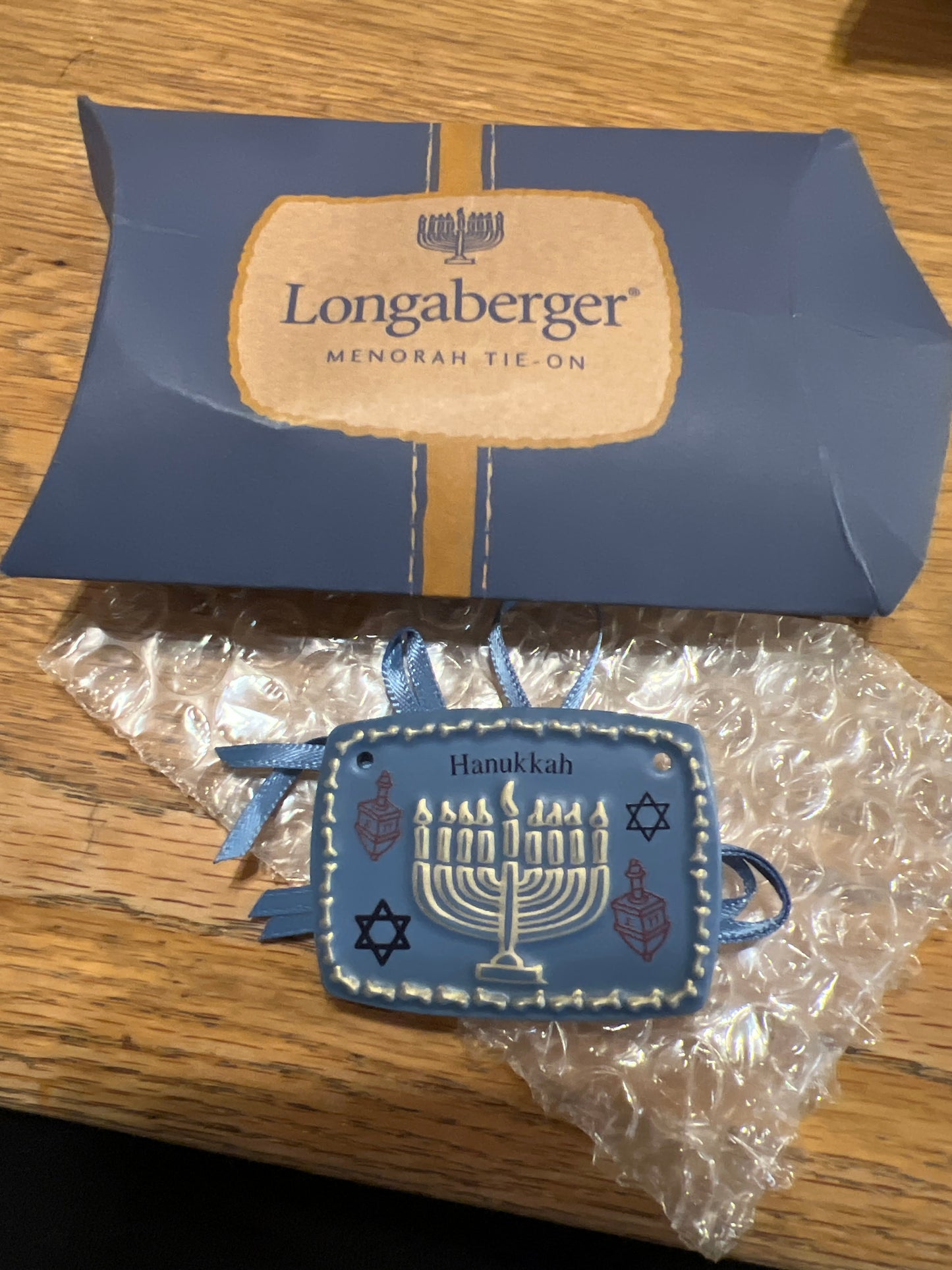 Longaberger menorah tie on