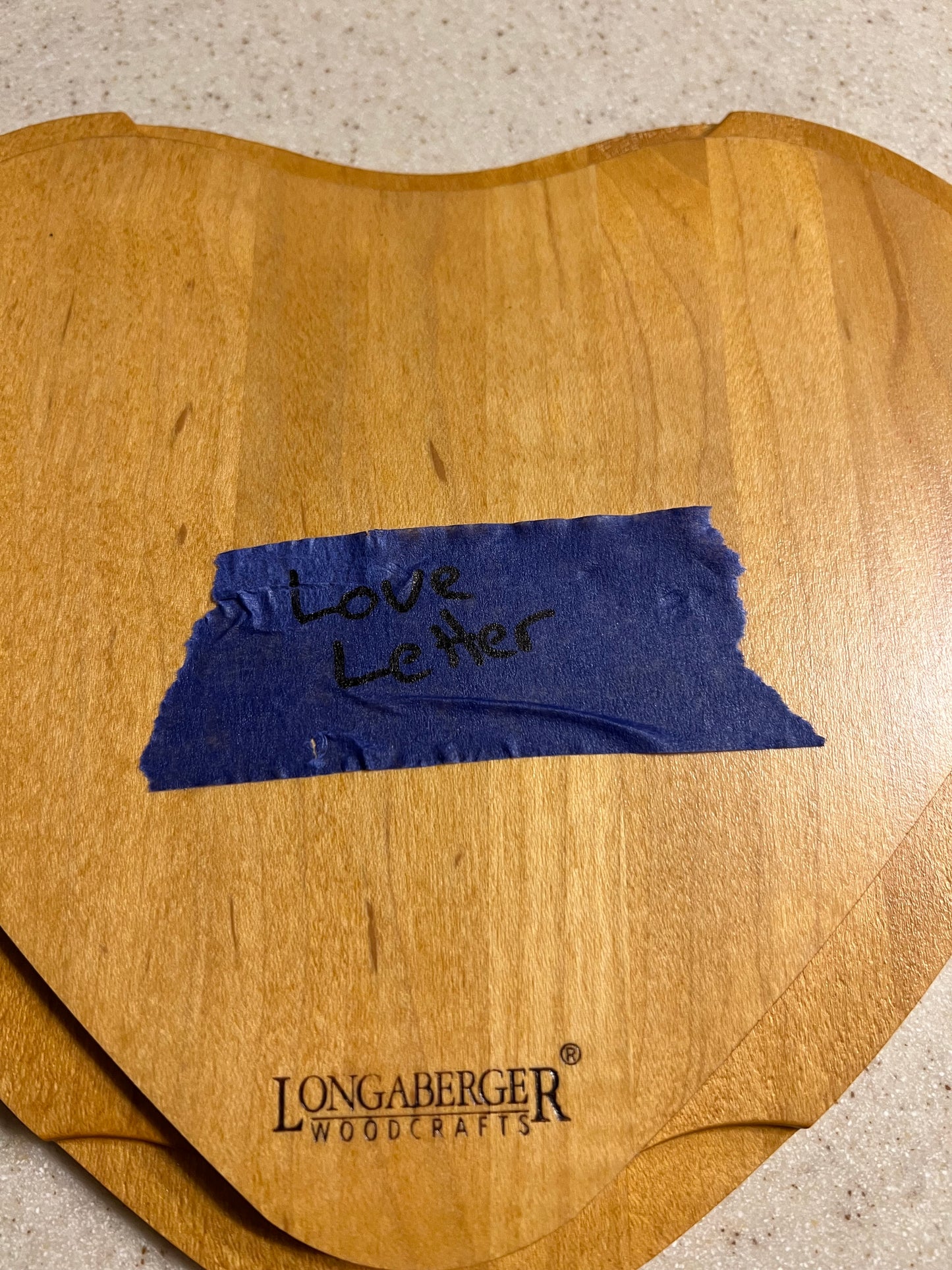 Longaberger love letters lid