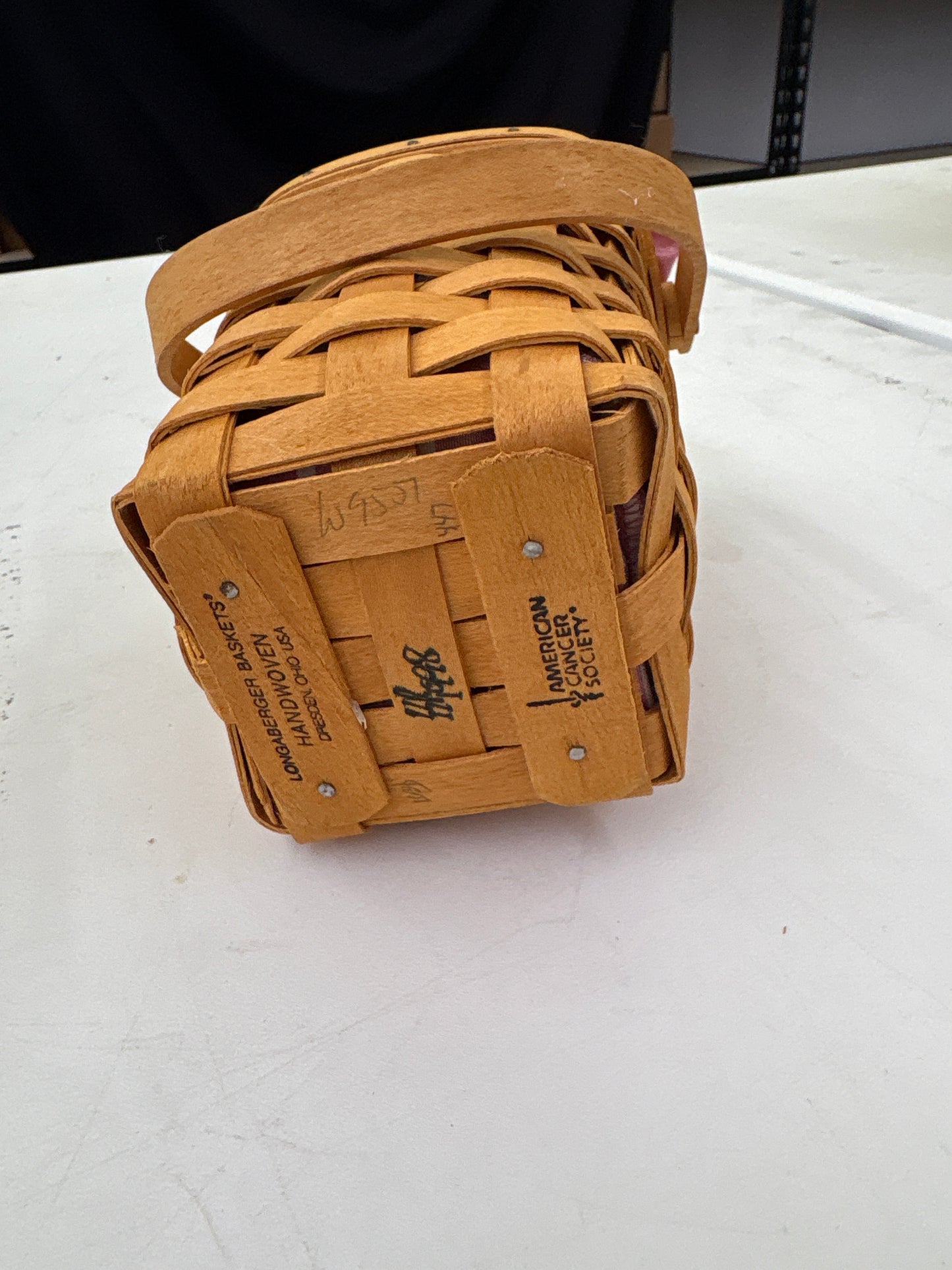 Longaberger 1998 horizon of hope basket with liner and protector