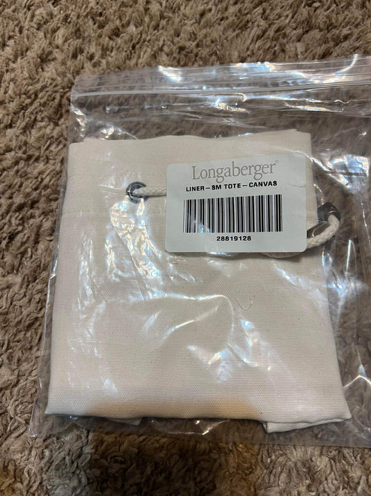 Longaberger Small Tote Liner in Canvas