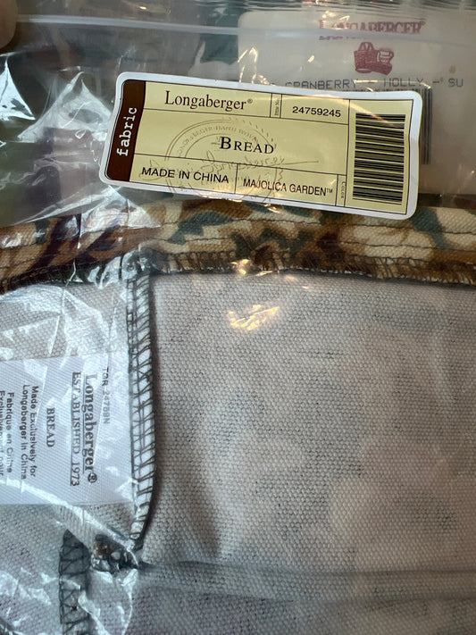 Longaberger bread liner in majolica garden