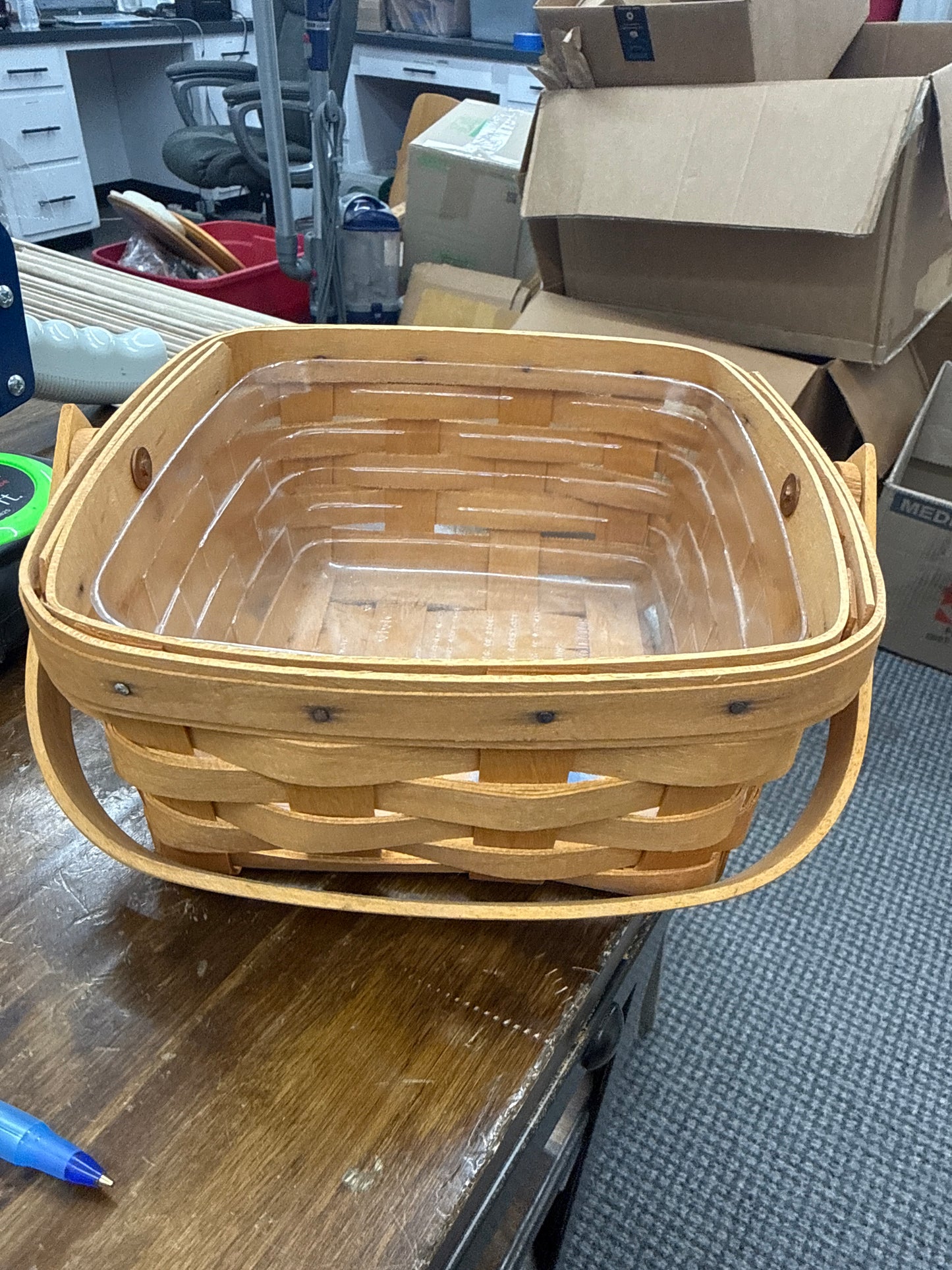 Longaberger medium berry basket with protector