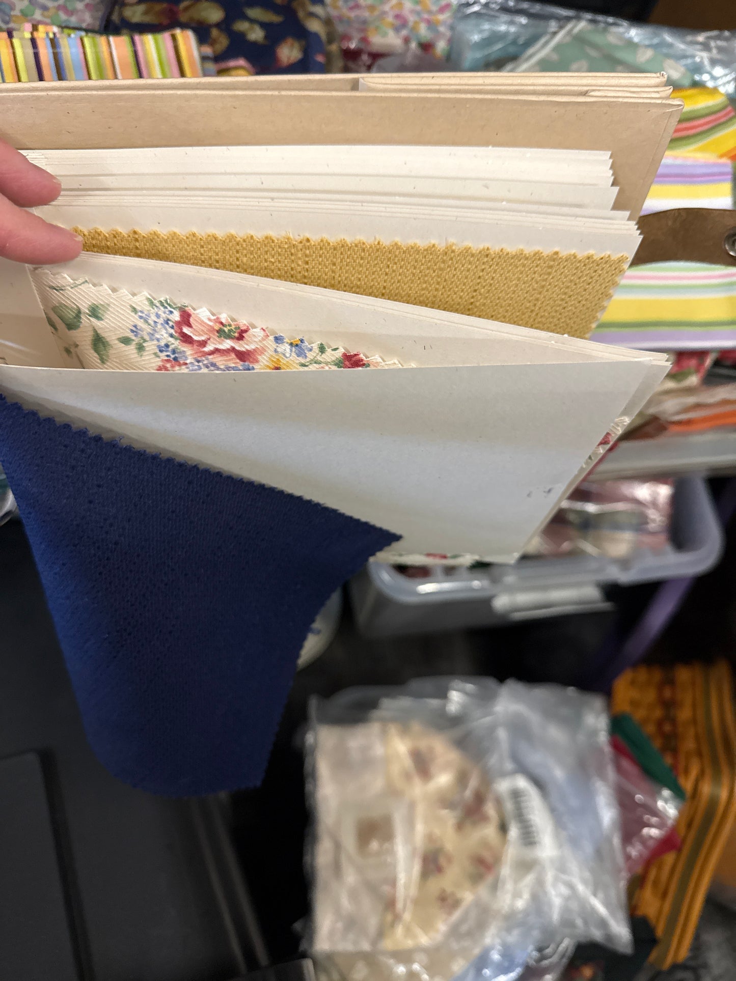 Longaberger fabric sample book (clasp broken)