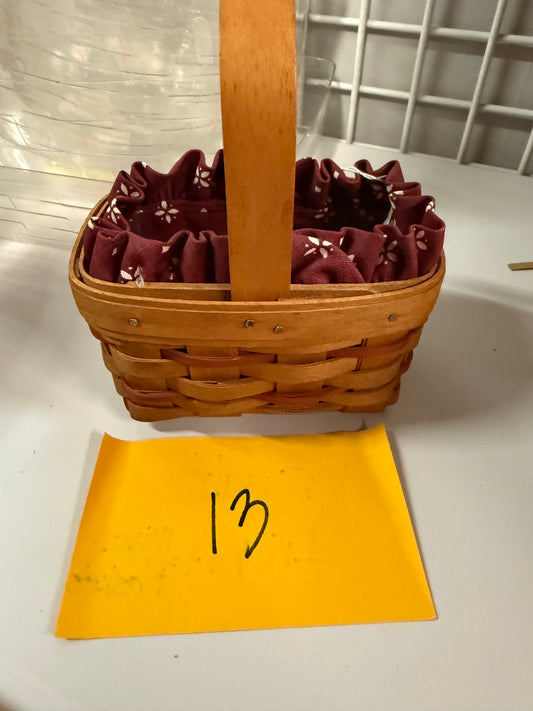 Longaberger small basket with liner and protector