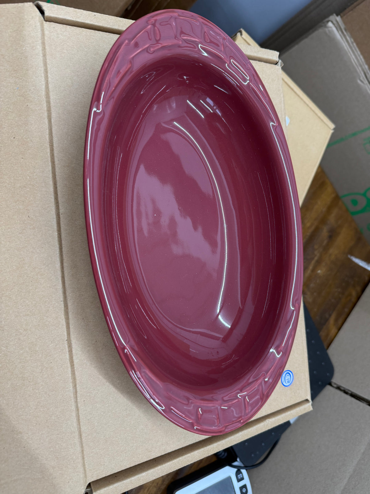 Longaberger Christmas treats dish in paprika