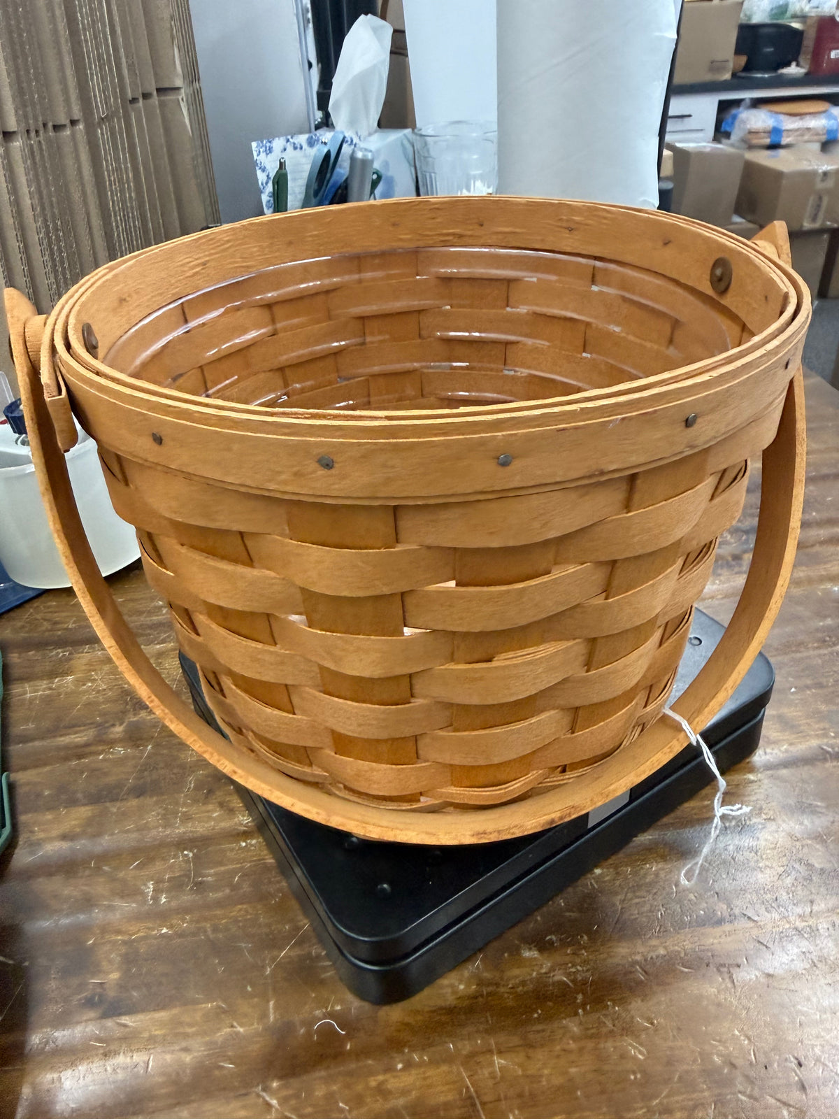 Longaberger medium fruit basket with protector