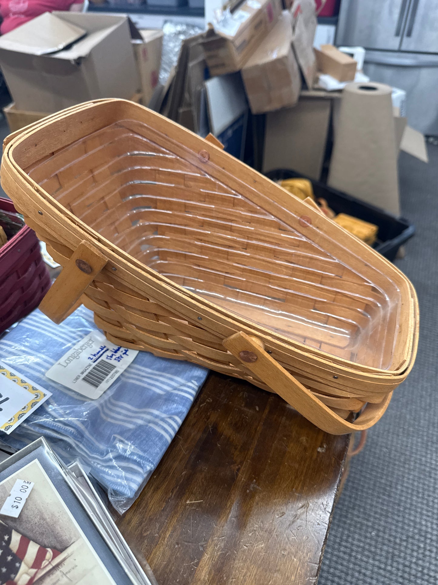 Longaberger medium vegetable basket with protector