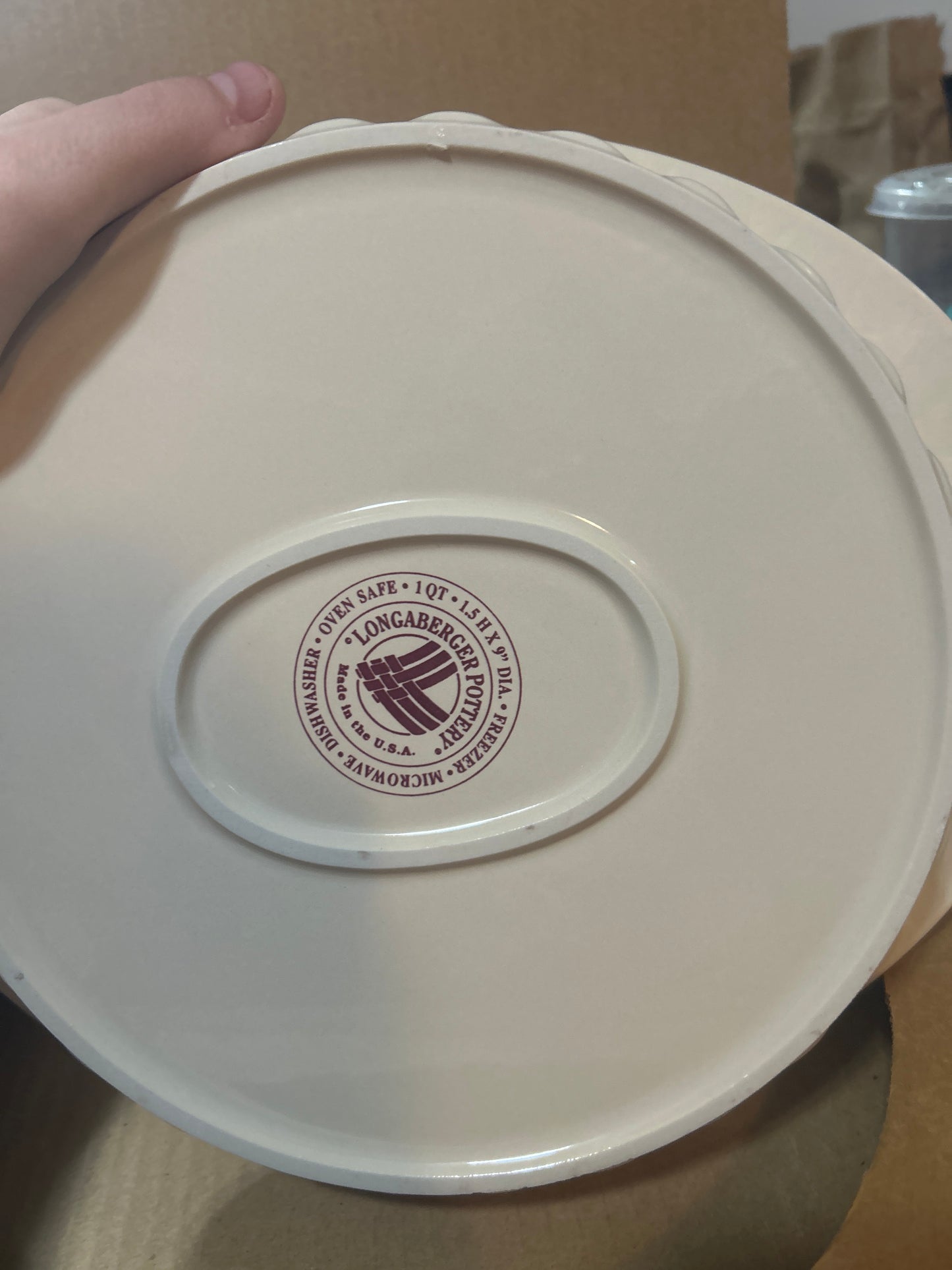 Longaberger Quiche Dish in Traditional Red