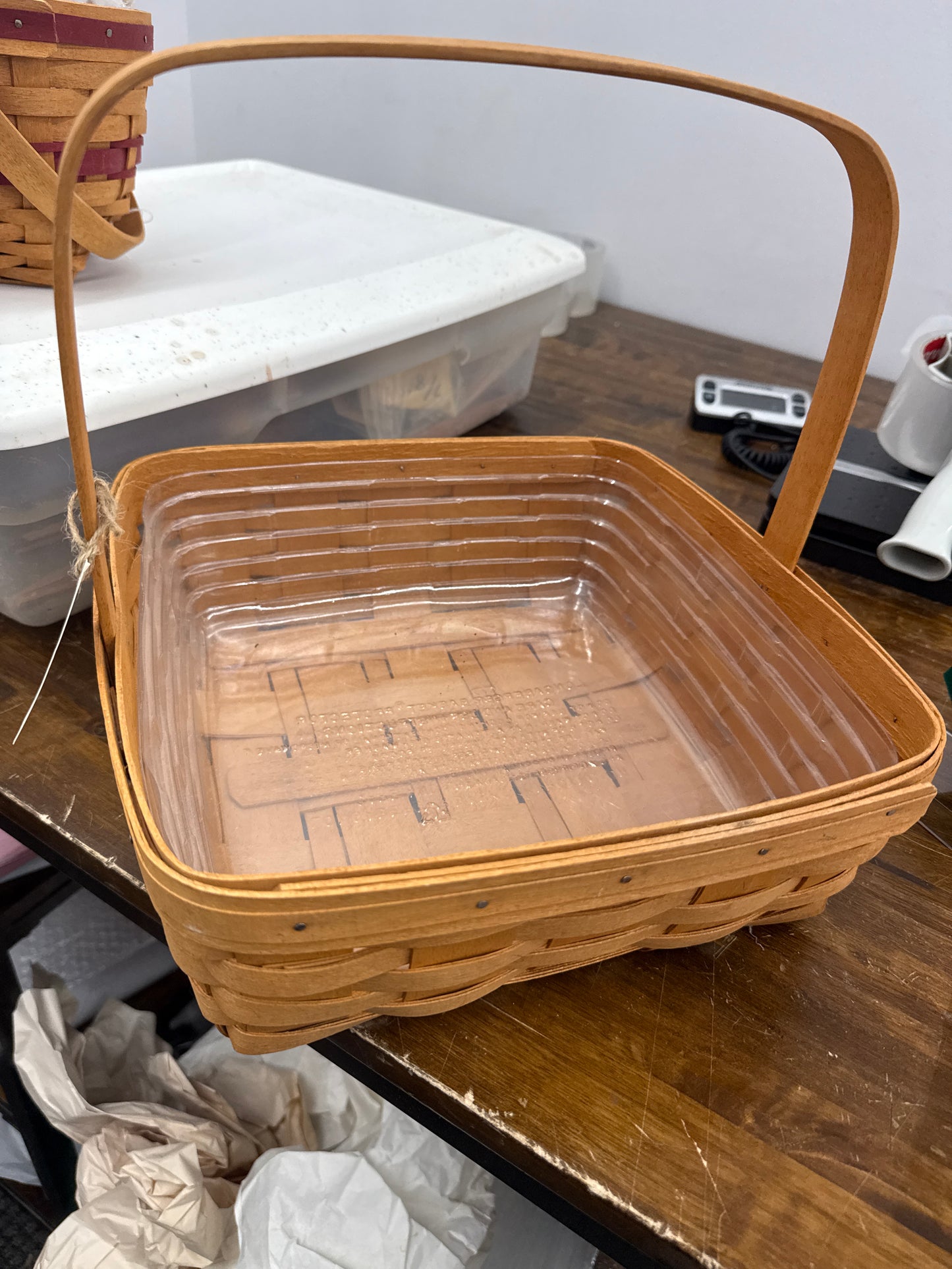 Longaberger 1995 pie basket with protector