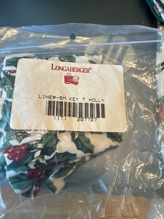Longaberger small key liner in traditional holly