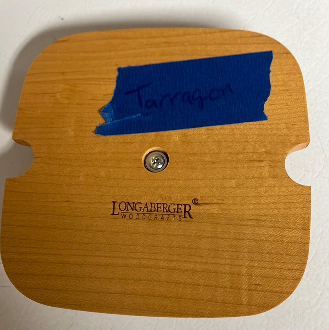 Longaberger tarragon or 2015 Hostess Appreciation lid