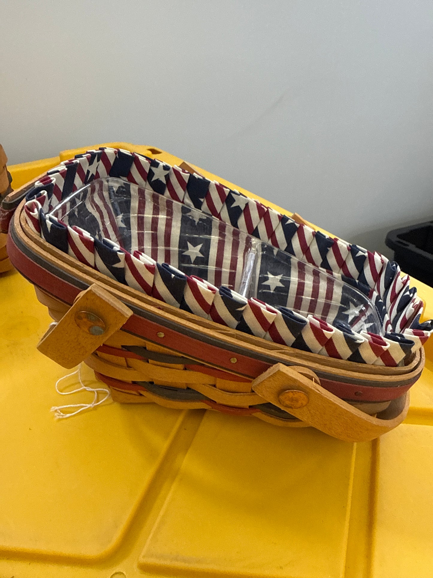 Longaberger 1996 all American basket with liner and protector