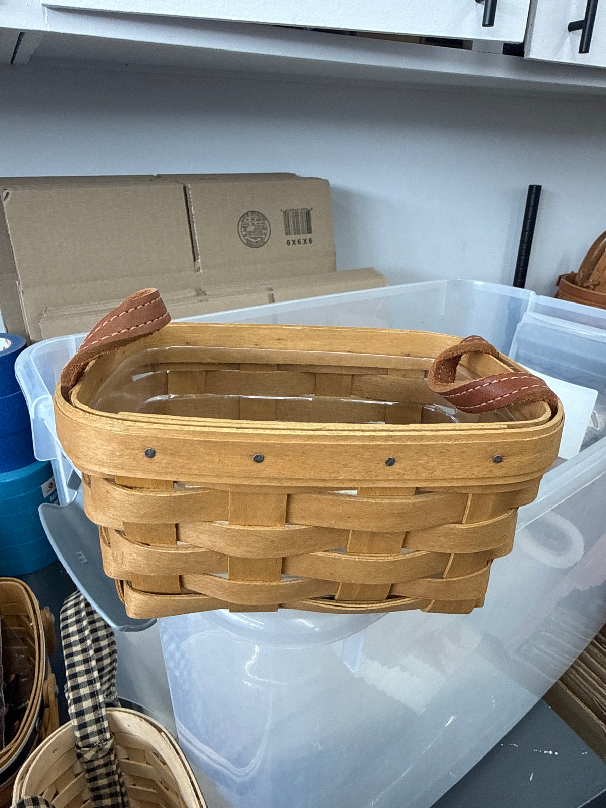 Longaberger tea basket with protector