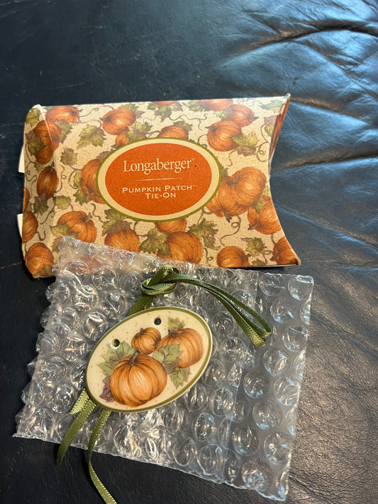 Longaberger pumpkin patch tie on