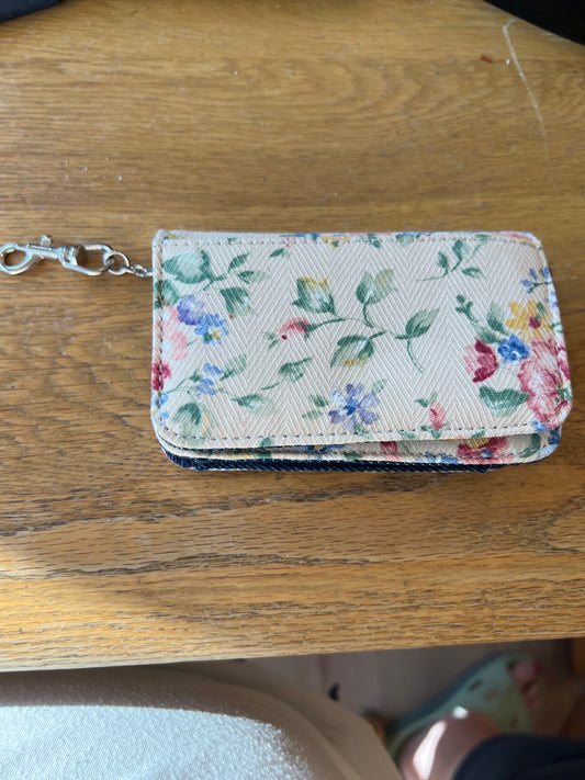 Longaberger spring floral clasp on wallet