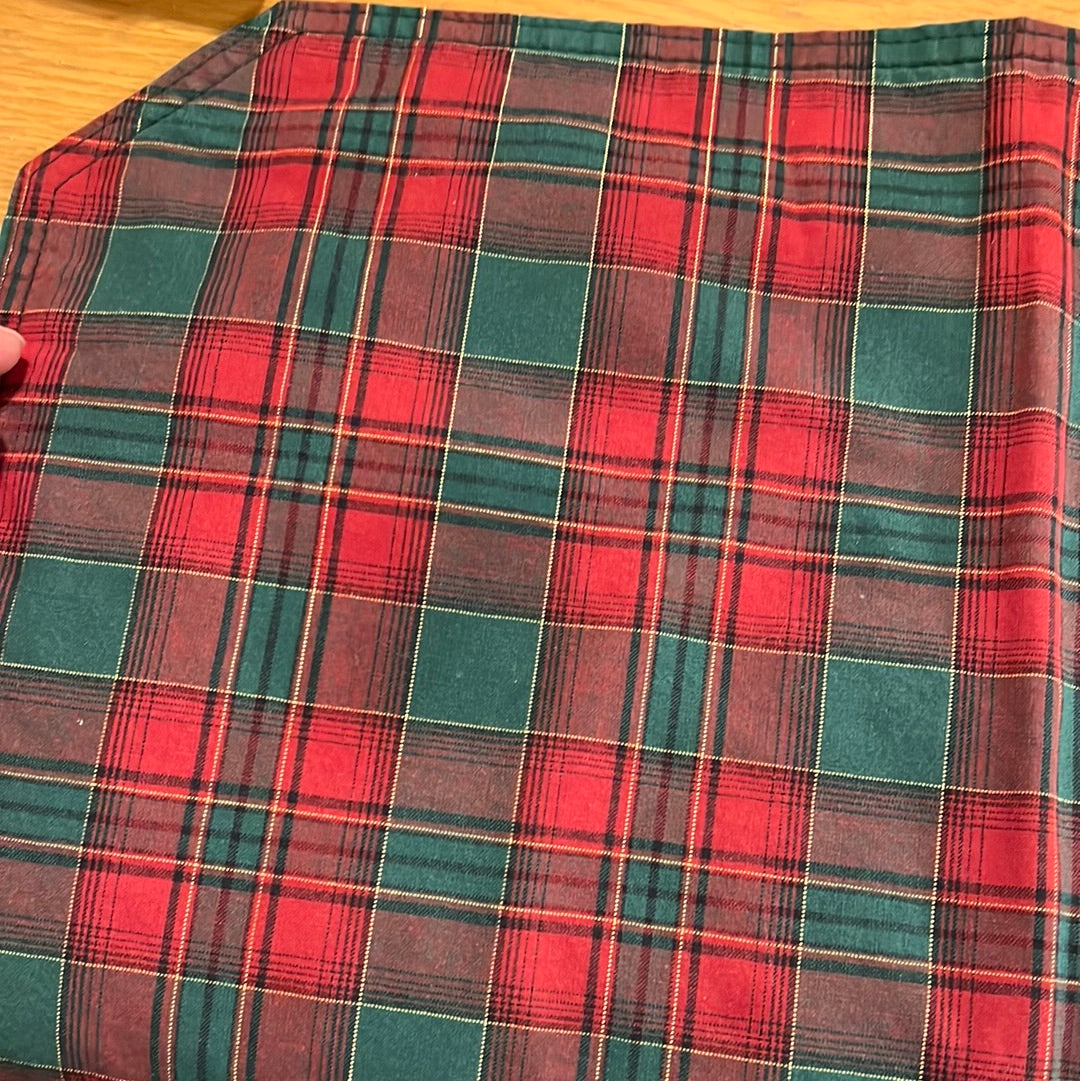 Longaberger set of two holiday plaid placemats
