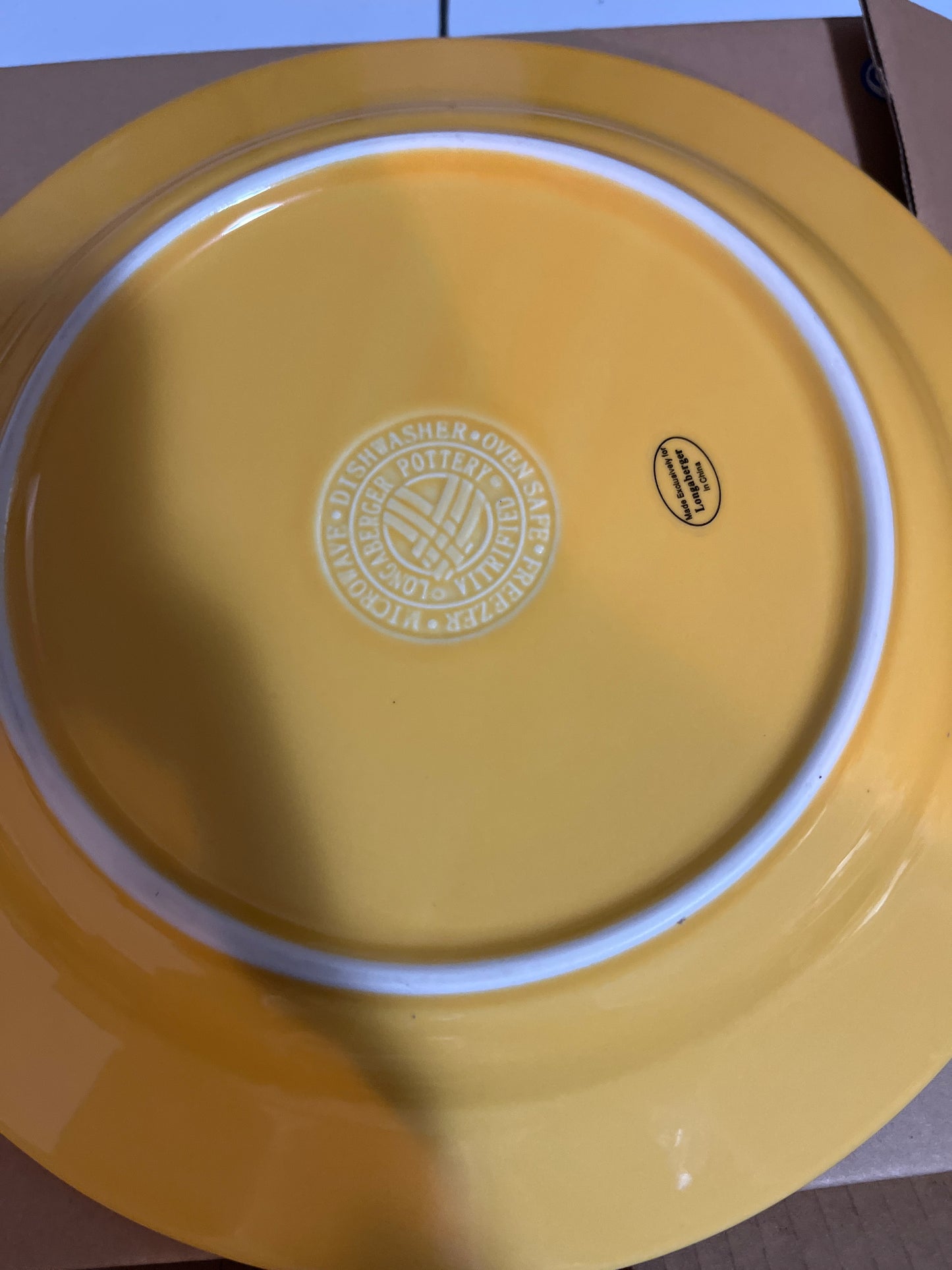 Longaberger sunflower yellow dinner plate (RARE)