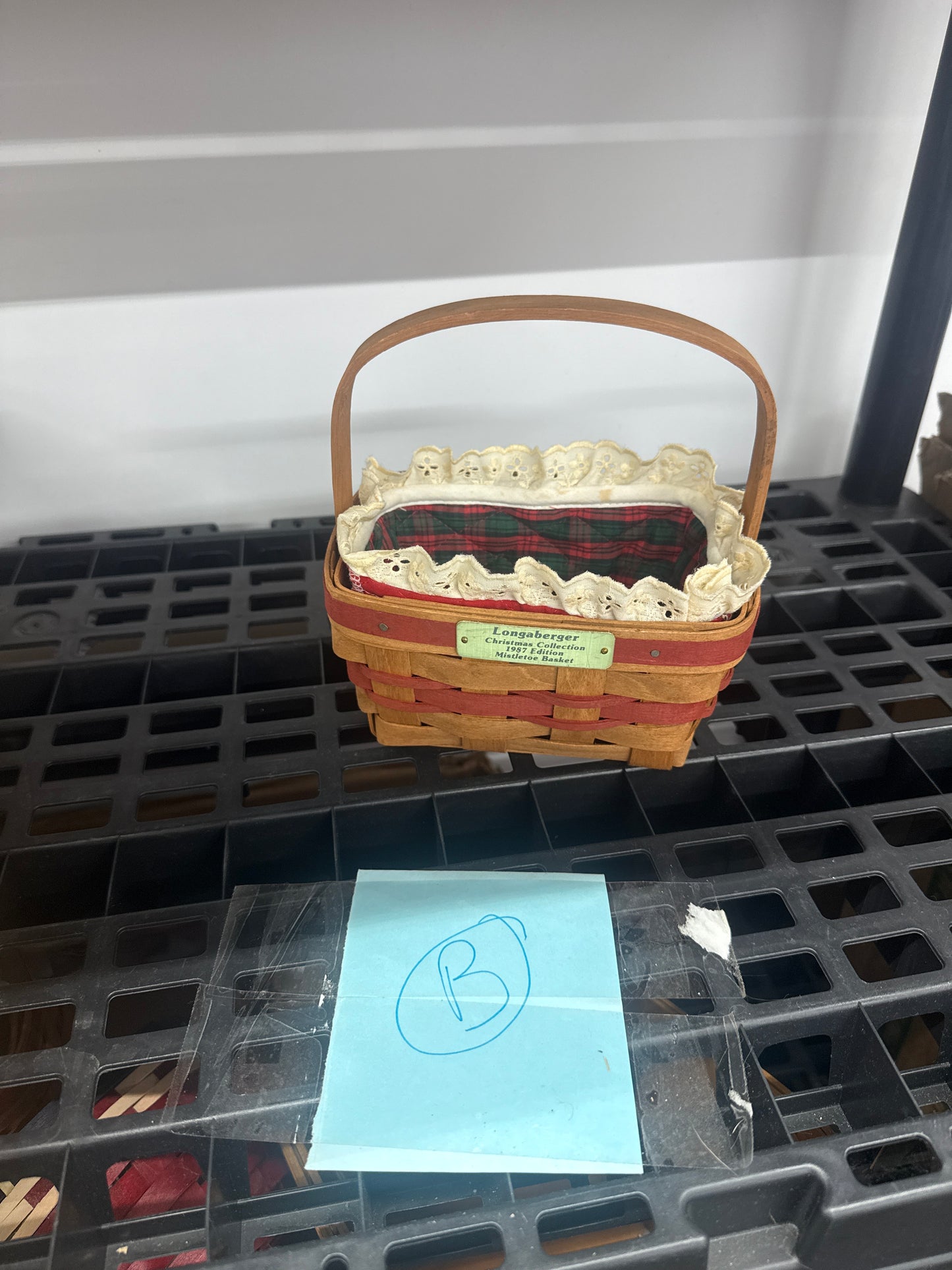 Longaberger mistletoe basket with liner