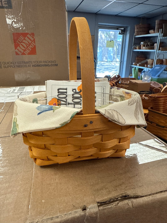 Longaberger 1999 horizon of hope basket with liner and protector