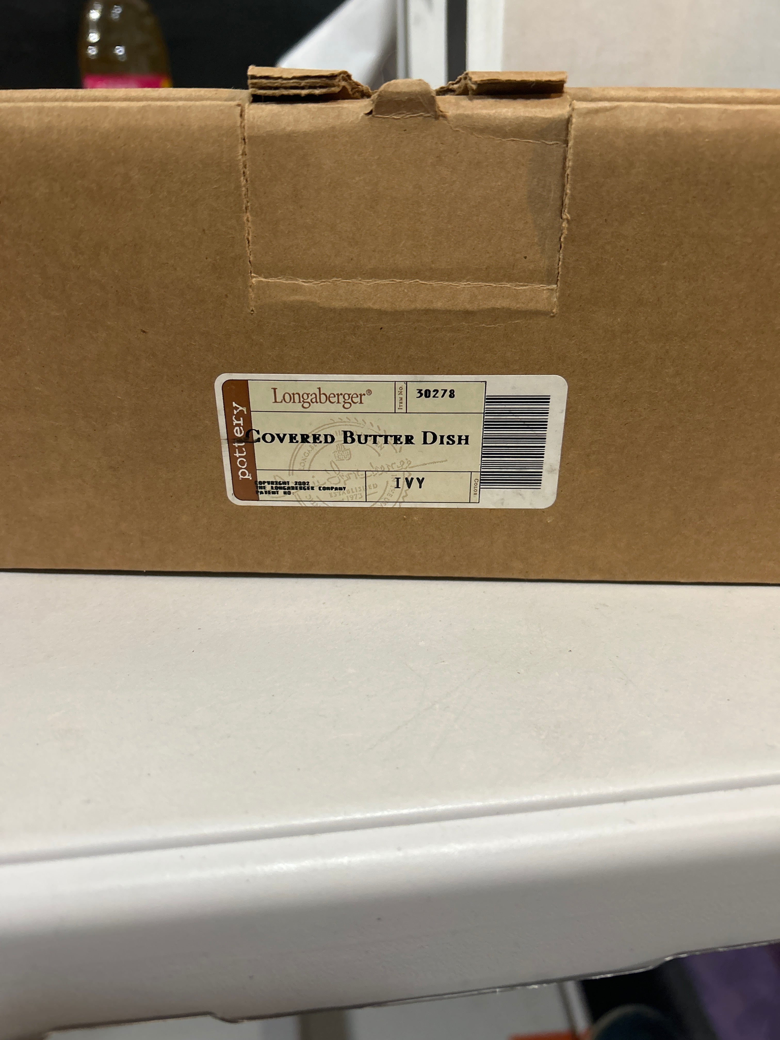 Longaberger covered butter dish ivy Bonkers 4 Baskets