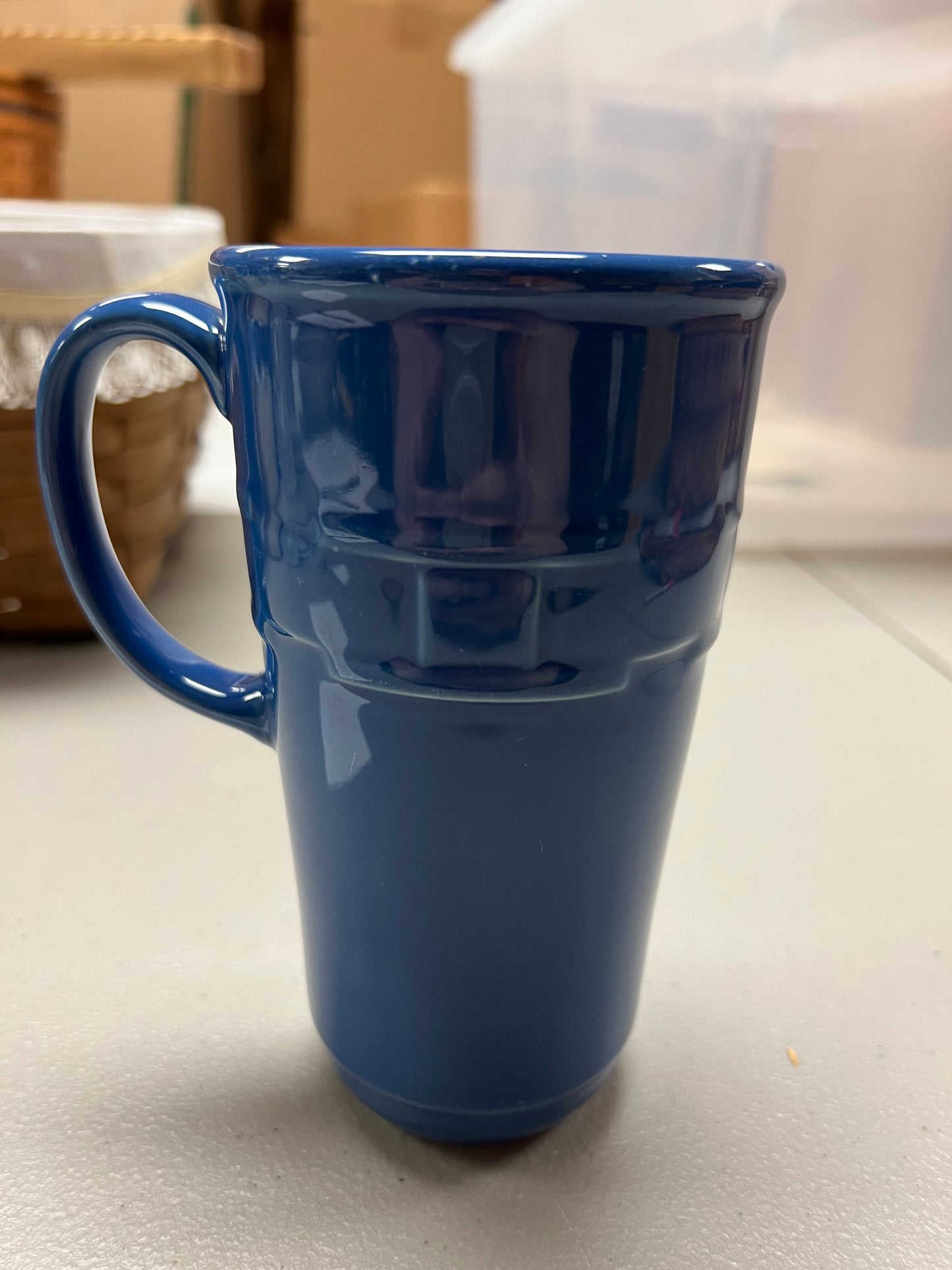 Longaberger travel mug in cornflower