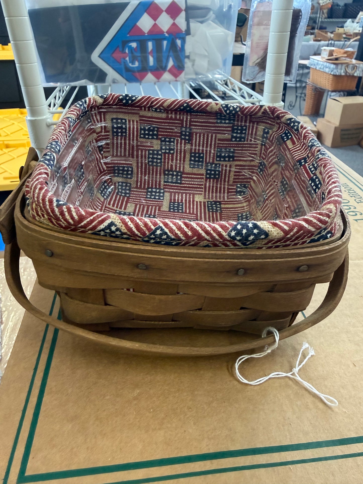 Longaberger small berry basket with liner and protector