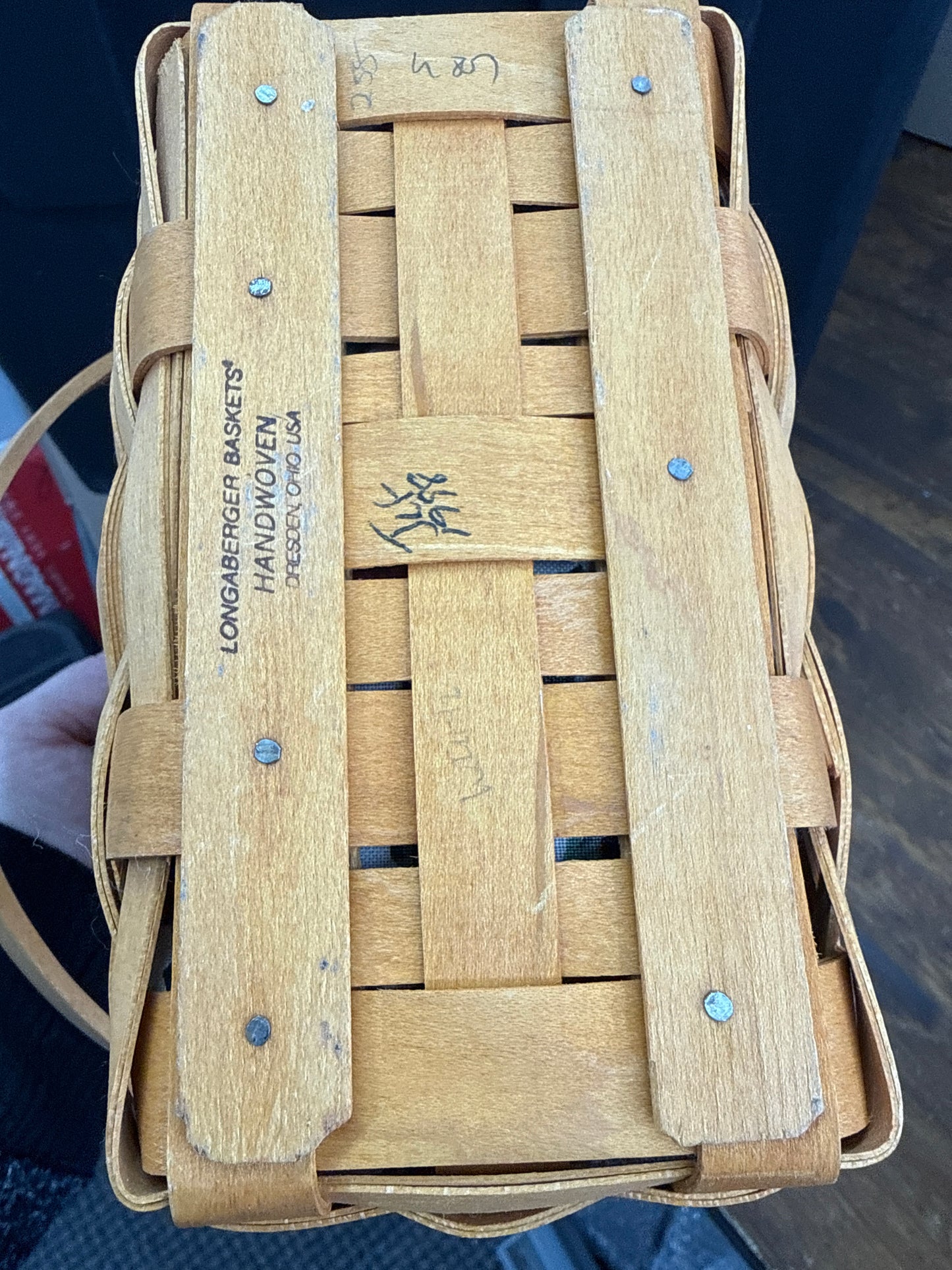 Longaberger glad tidings basket with liner and protector