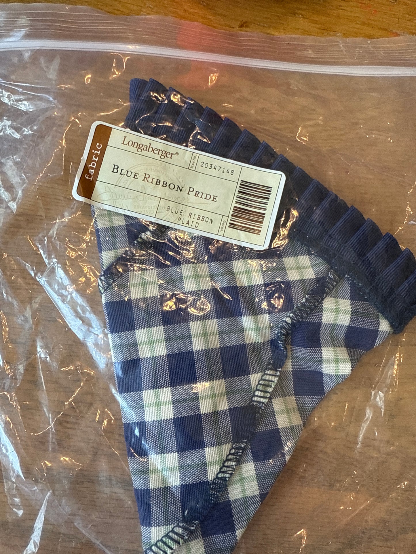 Blue ribbon pride liner in blue ribbon plaid