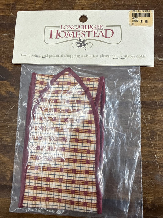 Longaberger handle tie in homestead red