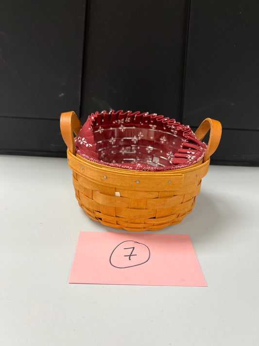 Longaberger Button Basket with liner & protector