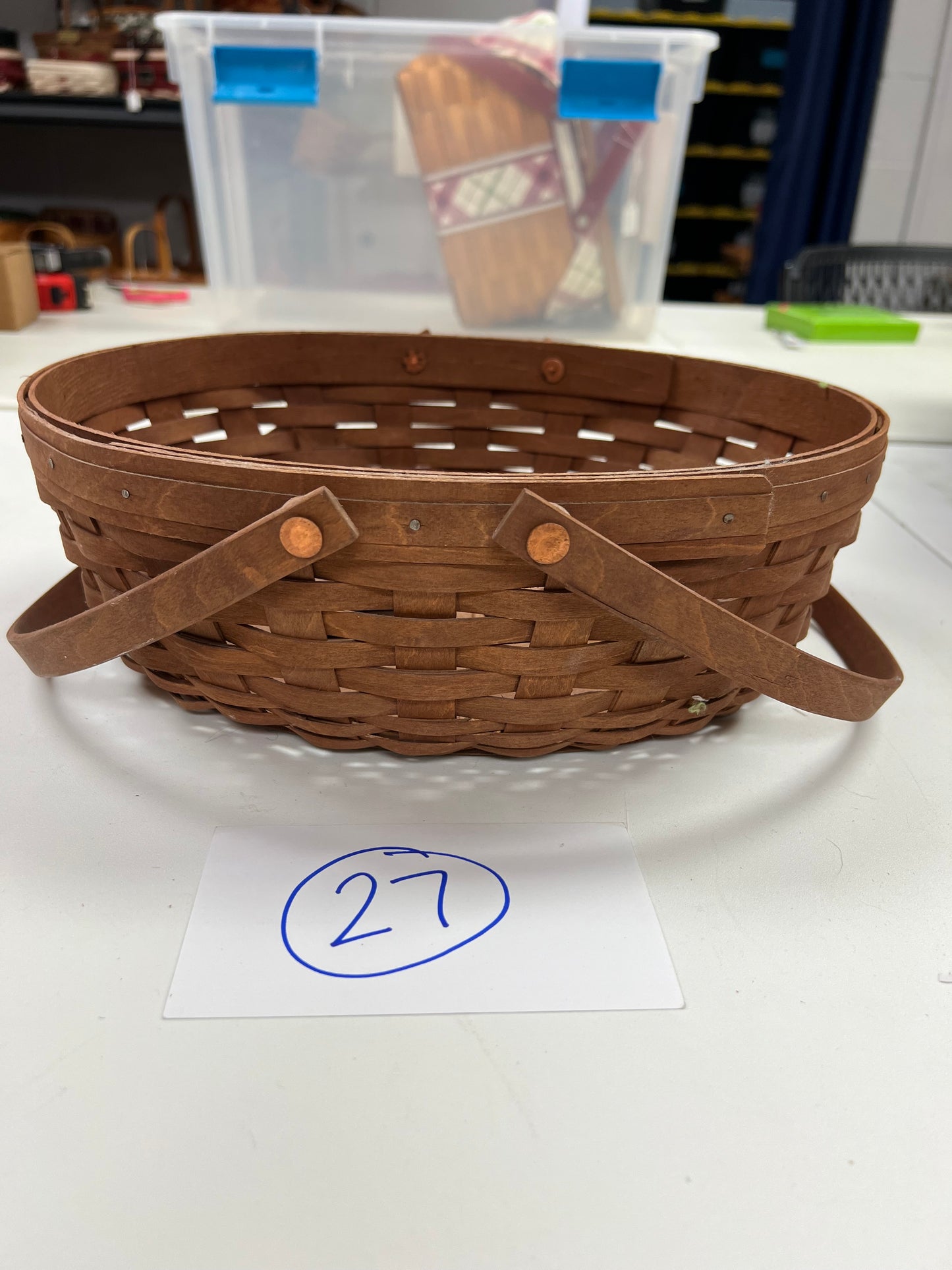 Longaberger oval serving basket with protector