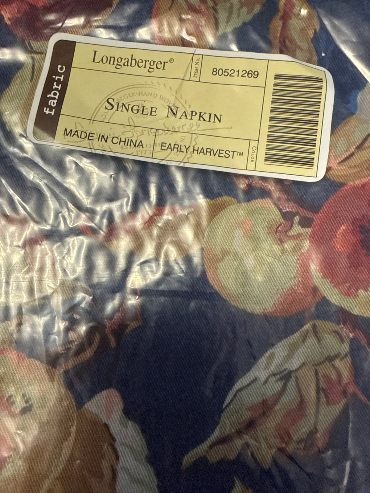 Longaberger single napkin in early harvest