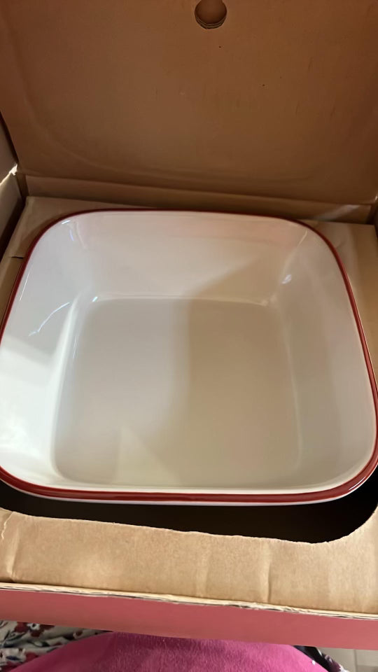 Longaberger Nature’s Garland Large Square Bowl