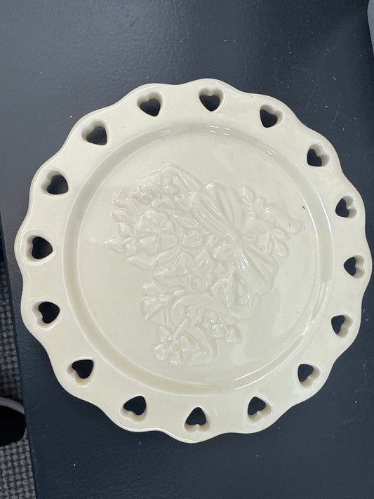 Longaberger sweetest heart candle plate