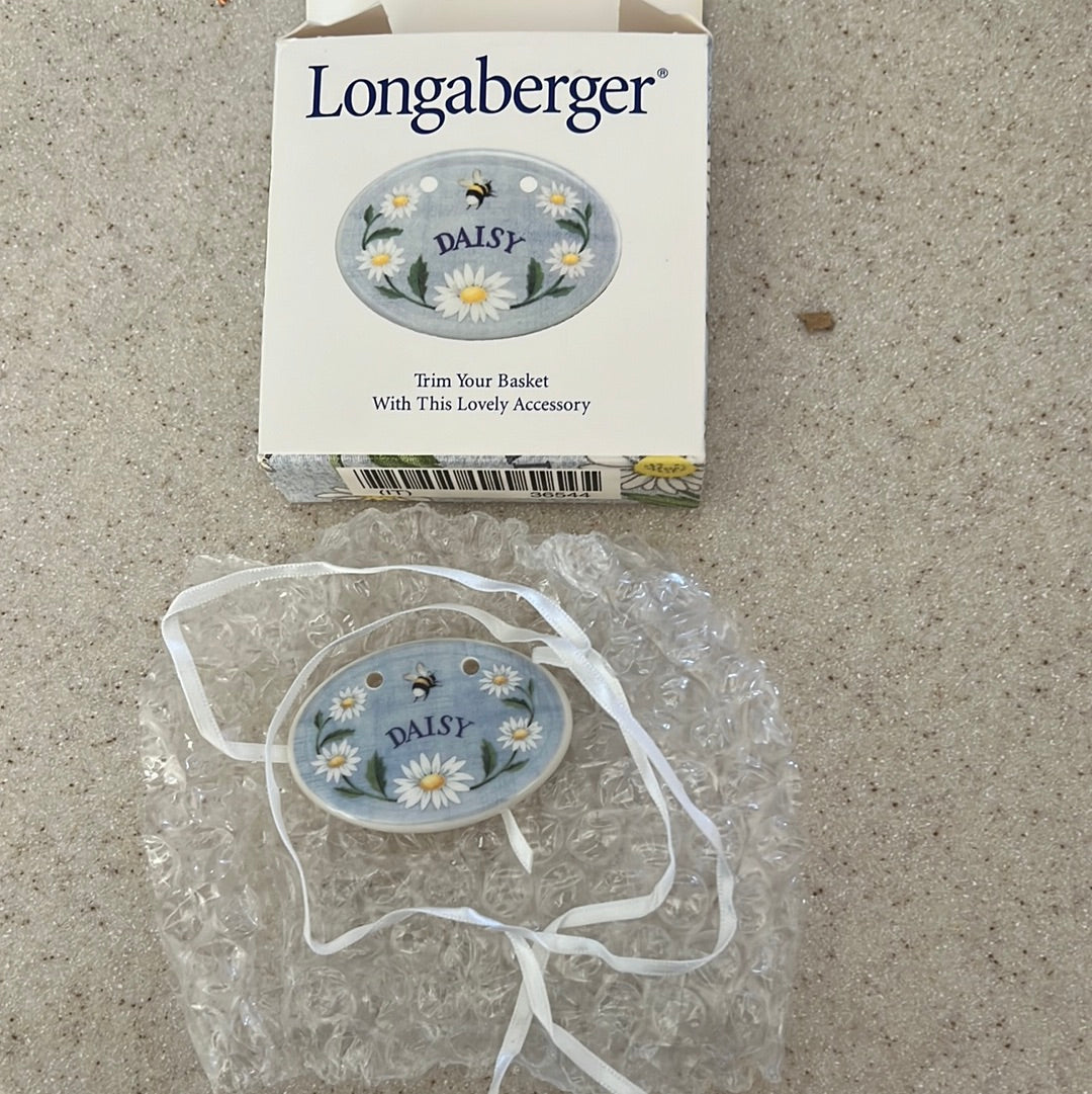 Longaberger Daisy tie on (may not be in box)