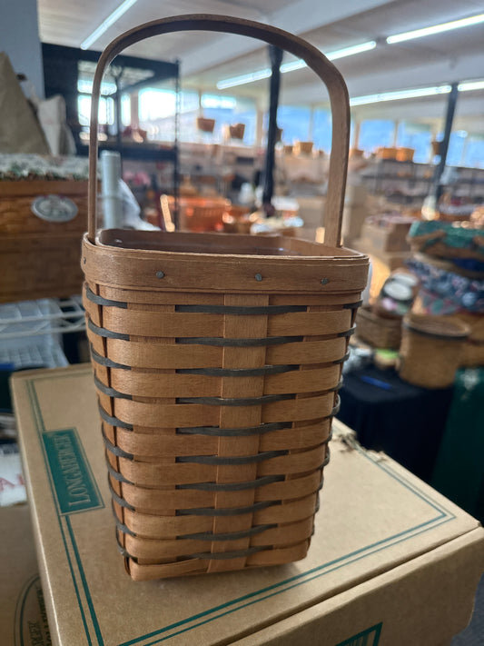Longaberger tall heartland peg basket with protector