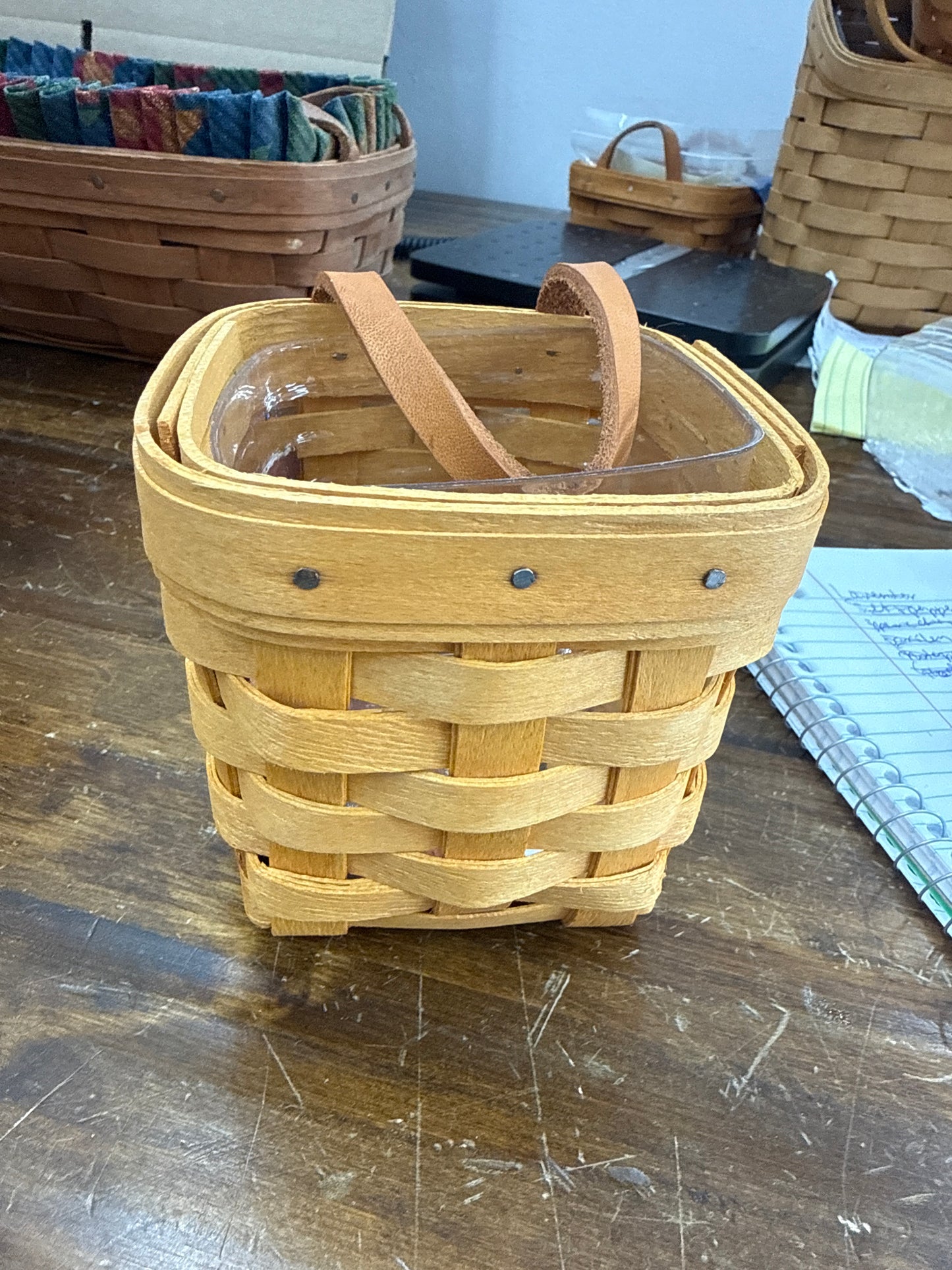 Longaberger chives basket with protector