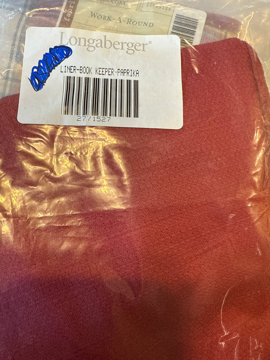 Longaberger bookkeeper liner in paprika