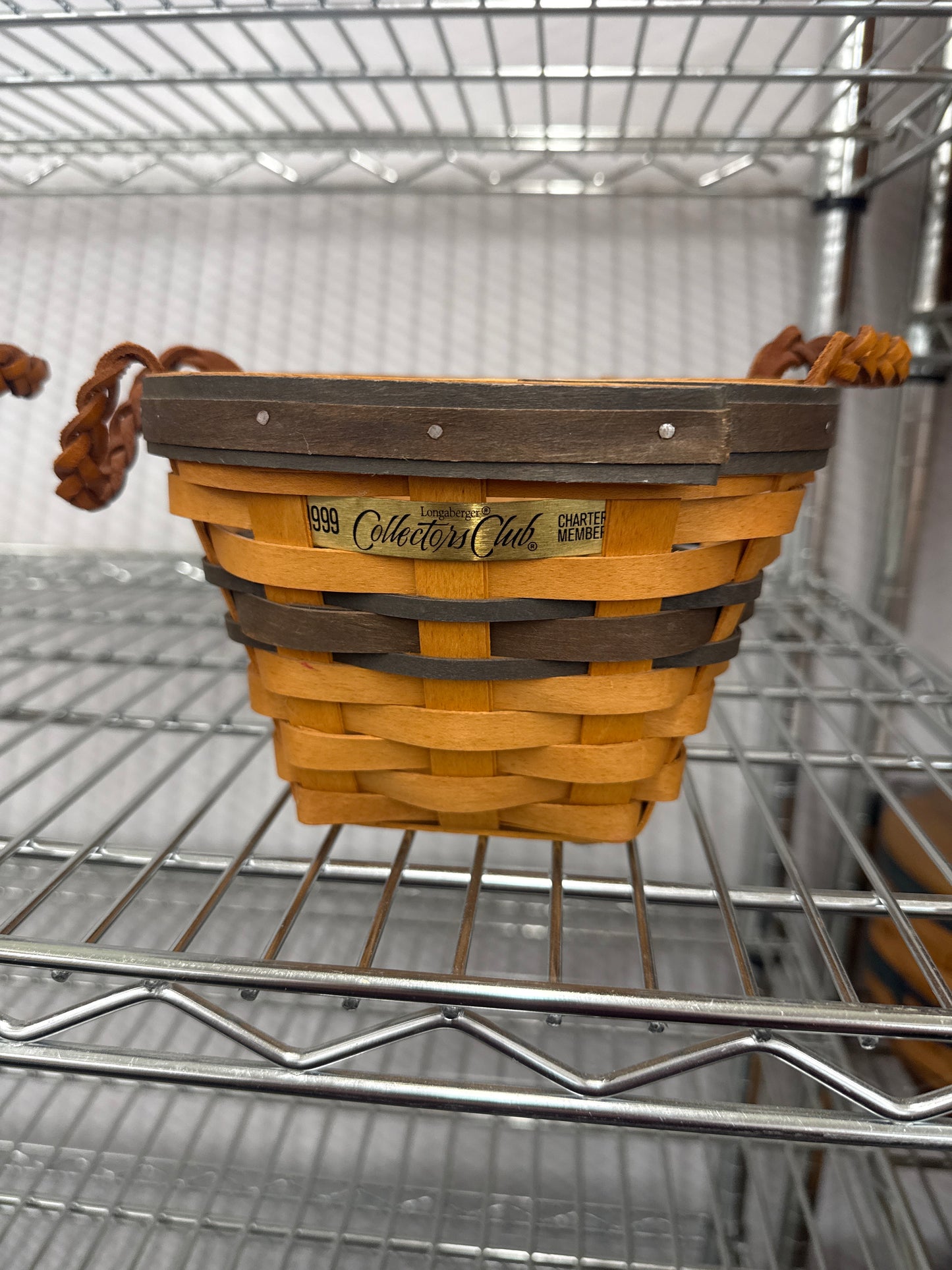 Longaberger 1999 collectors club basket with liner and protector