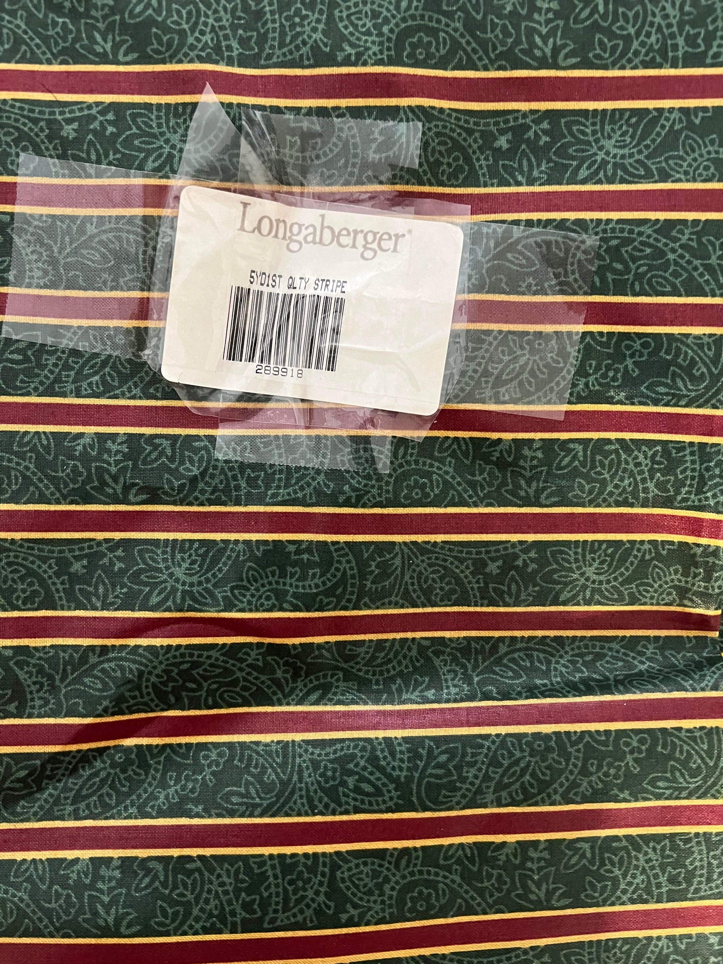 Longaberger 5 Yards of Imperial Stripe Fabric