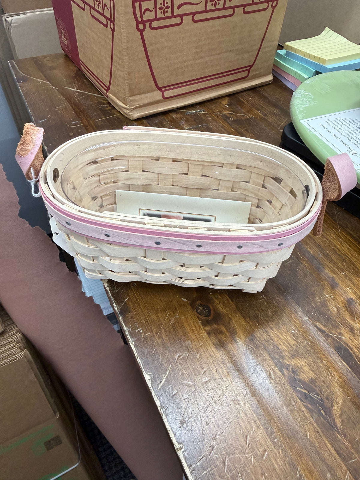 Longaberger 2005 horizon of hope with protector (edge of basket has some damage as shown)
