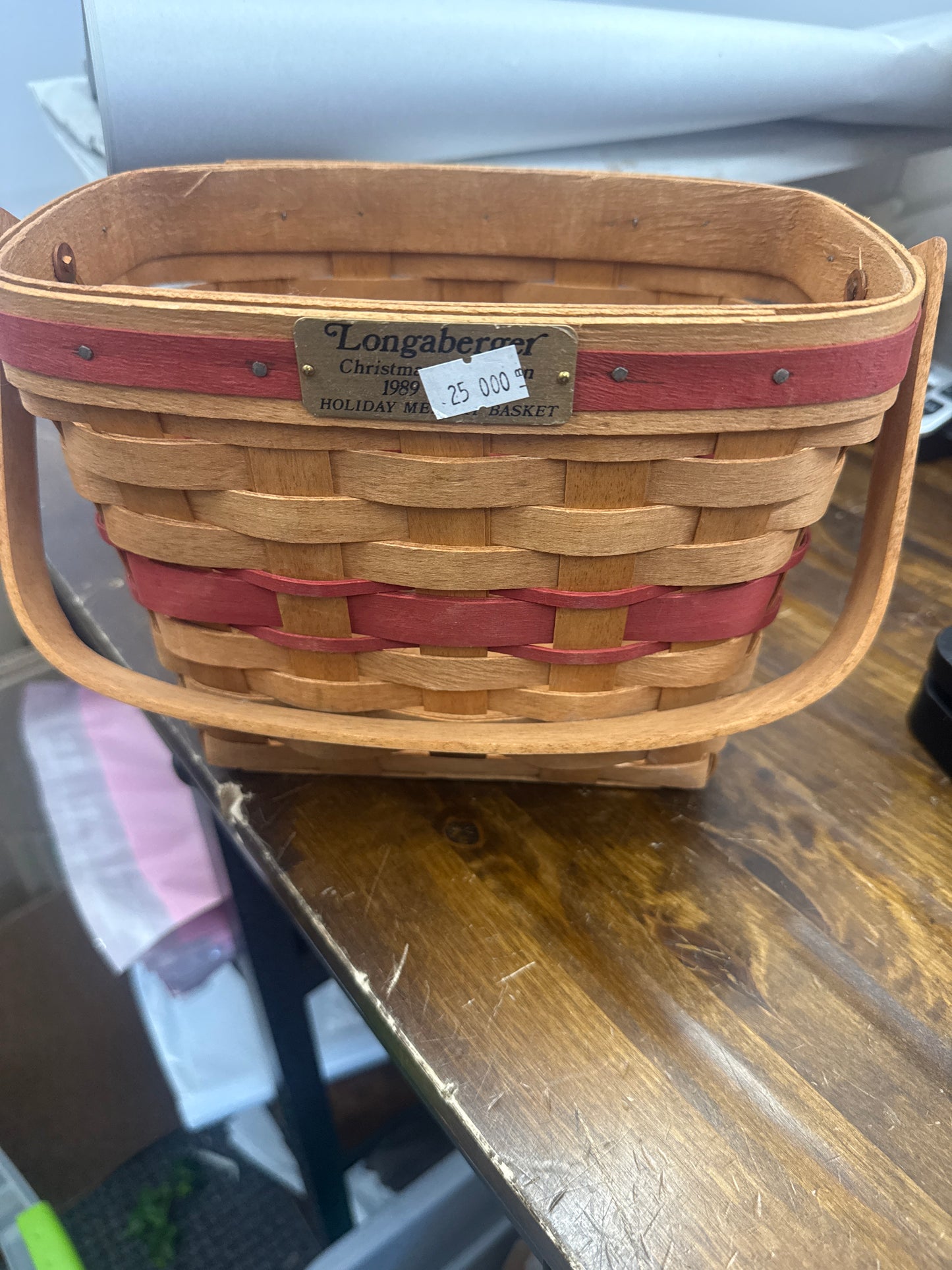 Longaberger 1989 holiday memory basket