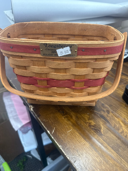 Longaberger 1989 holiday memory basket