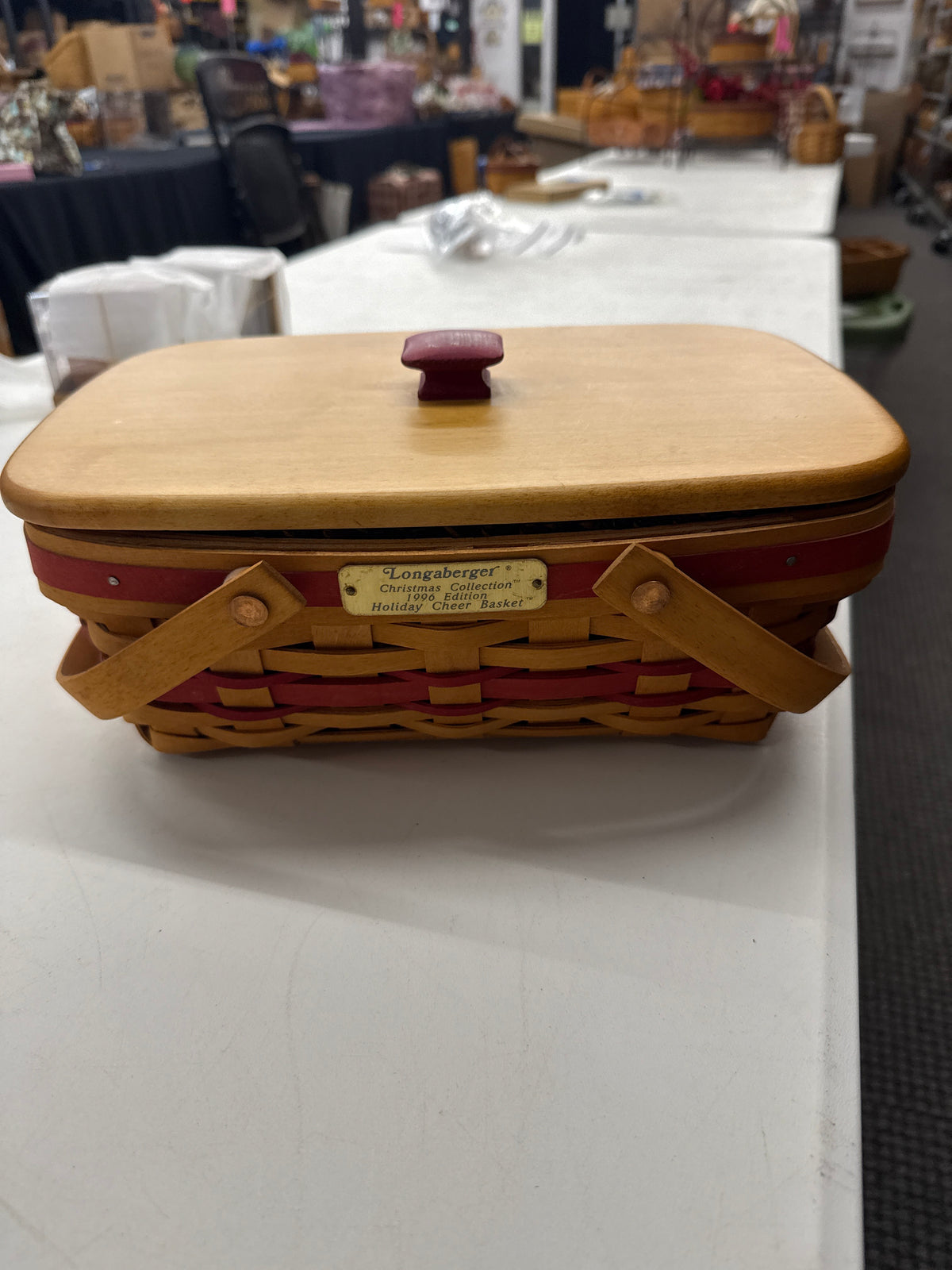 Longaberger cheers basket with liner and double protector