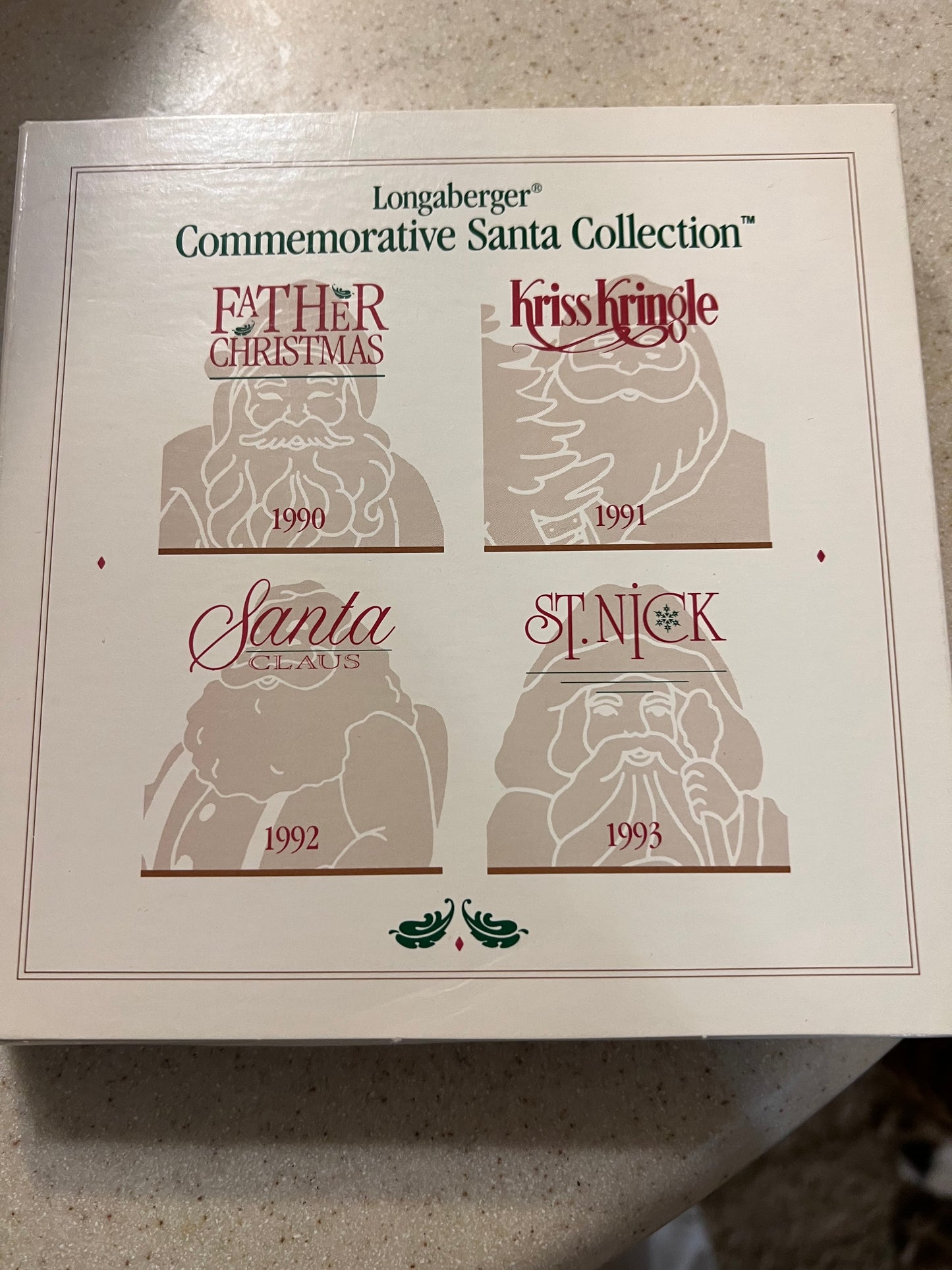 Longaberger Santa collection ornaments