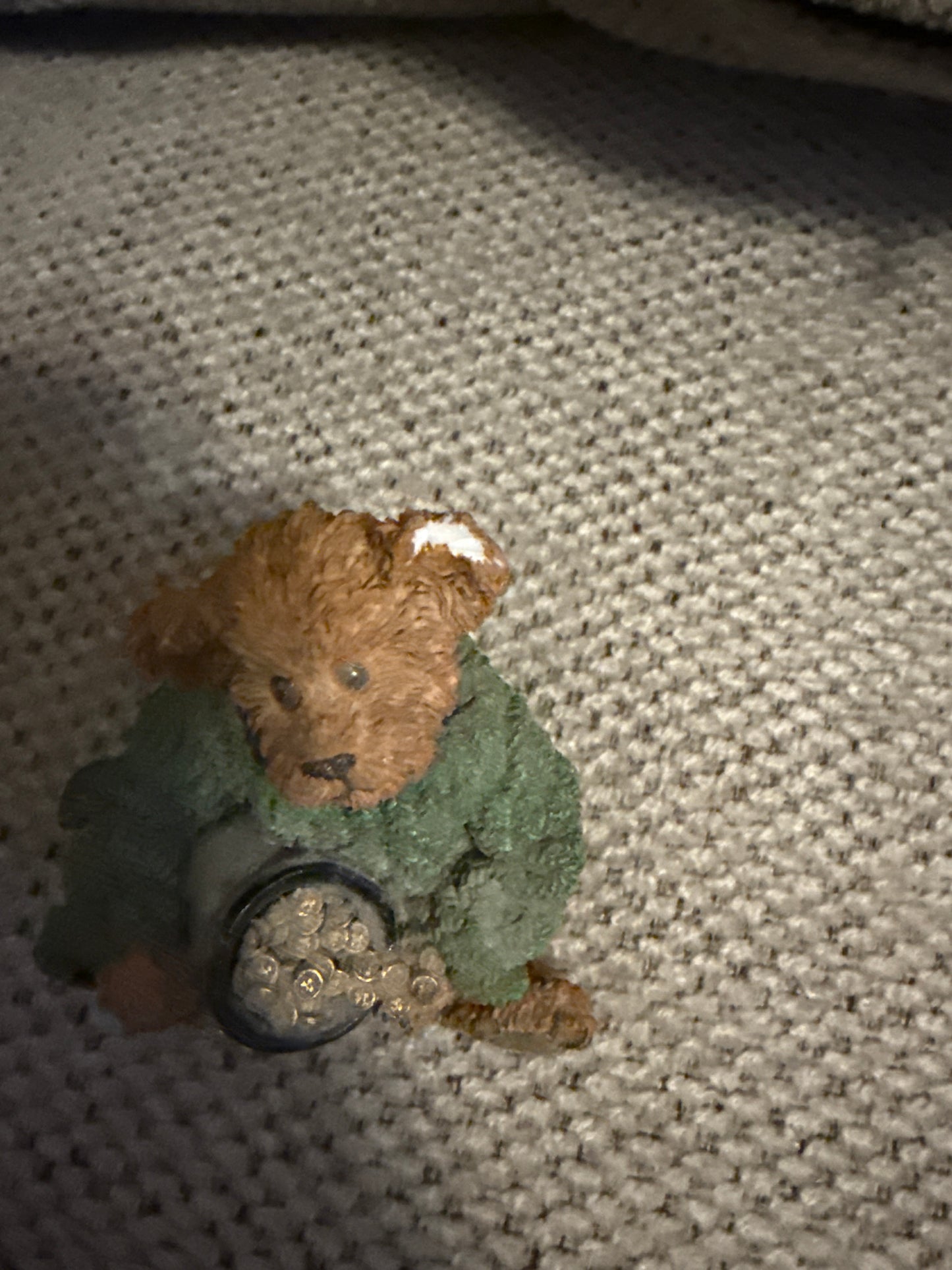 Boyd’s 24K luck bear (ear is chipped)