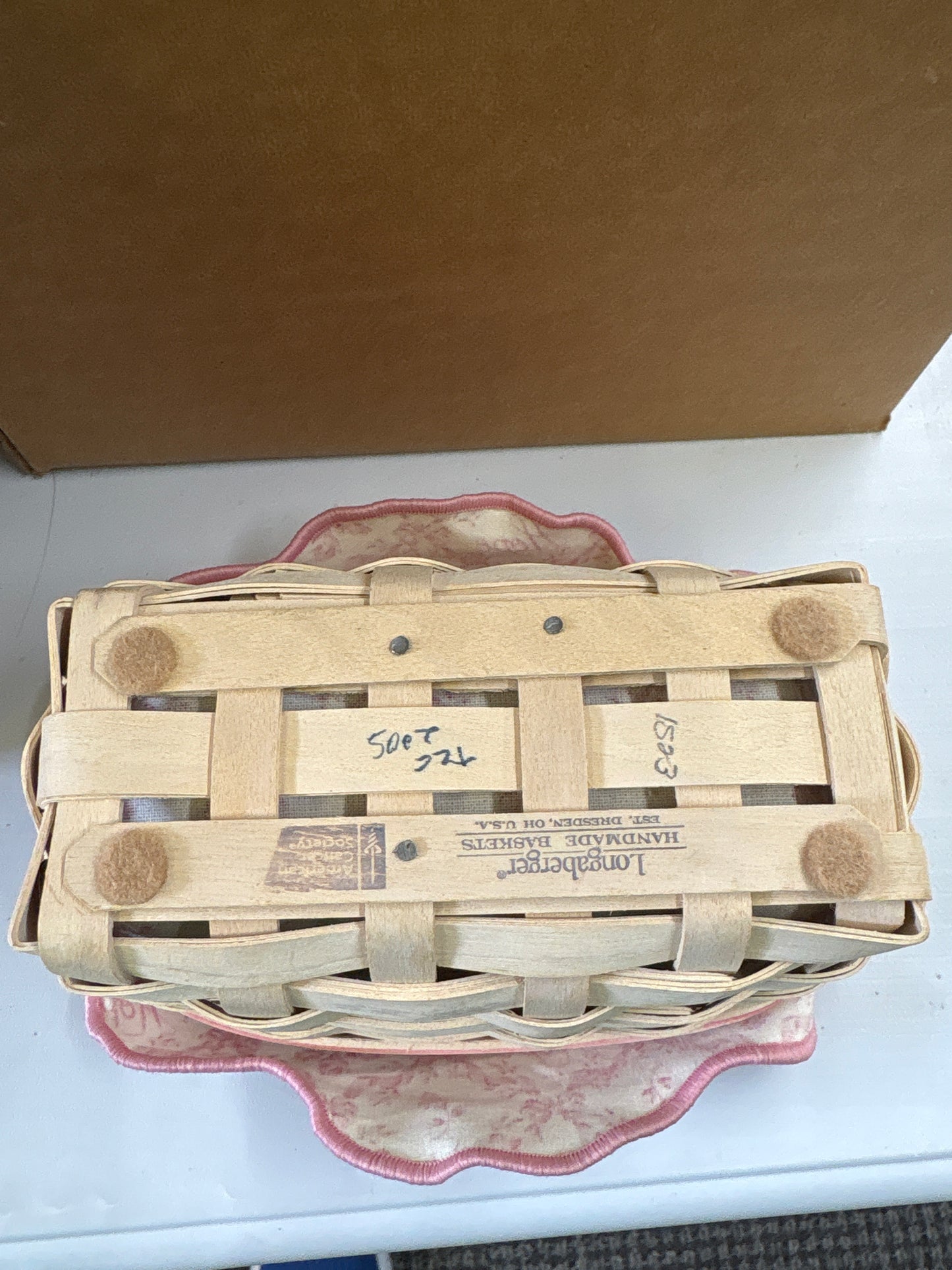 Longaberger 2005 Horizon of Hope Basket with Liner, and Protector